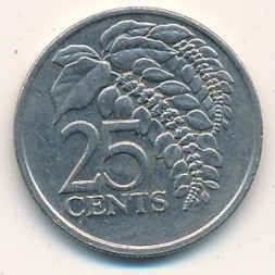 Монета Тринидад и Тобаго 25 центов 1993 год - Чакония