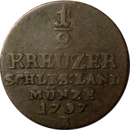 Пруссия 1/2 крейцера 1797 год