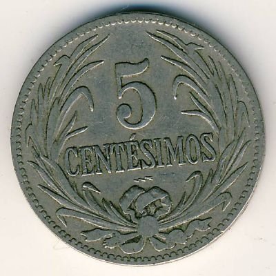 Уругвай 5 сентесимо 1924 год