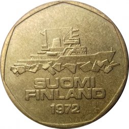 Финляндия 5 марок 1972 год - Ледокол «Varma»
