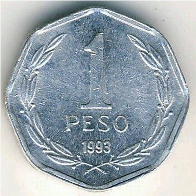 Чили 1 песо 1993 год