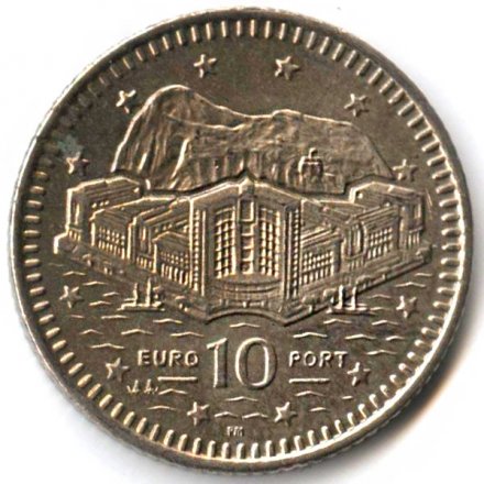 Гибралтар 10 пенсов 1998 год