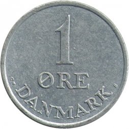 Дания 1 эре 1971 год - Король Фредерик IX