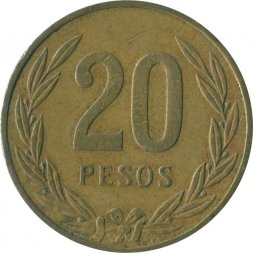 Колумбия 20 песо 1982 год