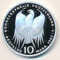 ФРГ 10 марок 1993 год - 150 лет со дня рождения Роберта Коха (Proof)