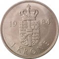 Дания 1 крона 1984 год - Королева Маргрете II