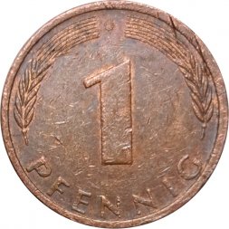 ФРГ 1 пфенниг 1973 год (J)