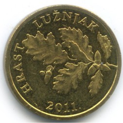 Монета Хорватия 5 лип 2011 год - Дубовая ветвь