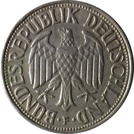 ФРГ 1 марка 1965 год (F)