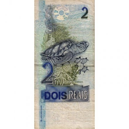 Бразилия 2 реала 2001 год - Скульптура &quot;Республика&quot;. Бисса - VF-