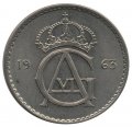 Швеция 50 эре 1963 год - Король Густав VI Адольф