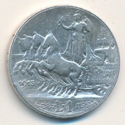 Италия 1 лира 1913 год