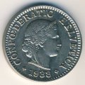 Швейцария 5 раппенов 1938 год