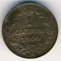Италия 1 чентезимо 1900 год
