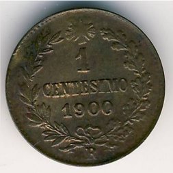 Италия 1 чентезимо 1900 год
