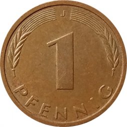ФРГ 1 пфенниг 1992 год (J)