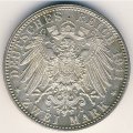 Бавария 2 марки 1911 год