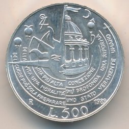 Италия 500 лир 1989 год