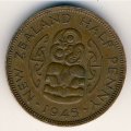 Новая Зеландия 1/2 пенни 1945 год - Амулет-талисман Хей-Тики