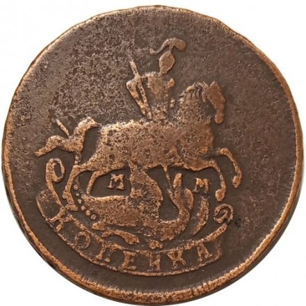 1 копейка 1766 год ММ Екатерина II (1762 - 1796) - VF