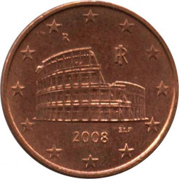 Италия 5 евроцентов 2008 год