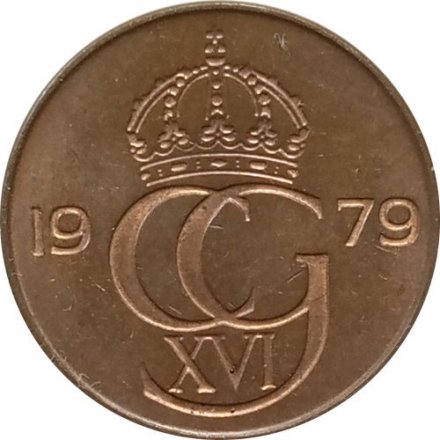 Швеция 5 эре 1979 год - Король Карл XVI Густав