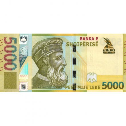 Албания 5000 лек 2017 (2019) год - Скандербег UNC
