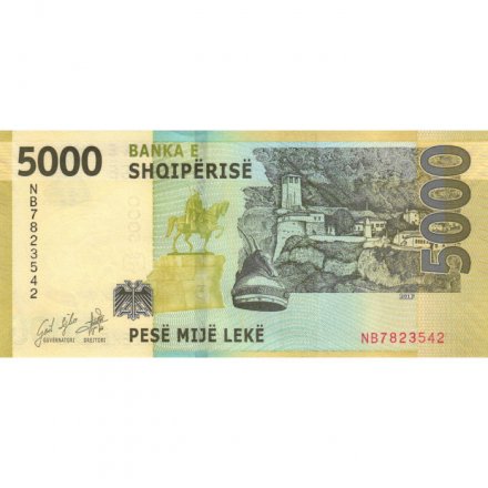 Албания 5000 лек 2017 (2019) год - Скандербег UNC