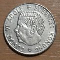 Швеция 1 крона 1968 год - Король Густав VI Адольф (серебро)