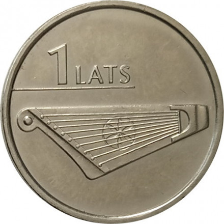 Латвия 1 лат 2013 год - Гусли (Кокле)