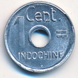 Монета Французский Индокитай 1 цент 1943 год