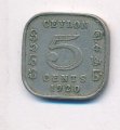 Цейлон 5 центов 1920 год