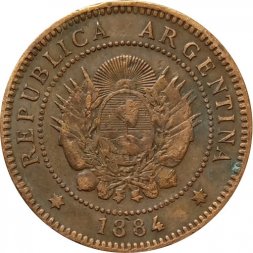 Аргентина 1 сентаво 1884 год