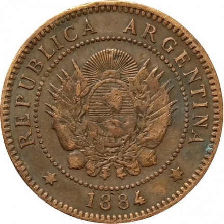 Аргентина 1 сентаво 1884 год