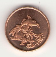 Монета Токелау 1 цент 2012 год - Летучая рыба