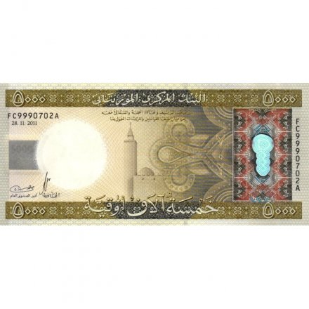 Мавритания 5000 угий 2011 год - Мечеть ибн Аббас в Нуакшоте UNC