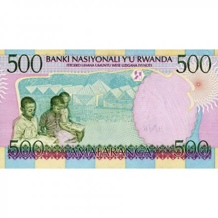 Руанда 500 франков 1998 год - Обезьяны UNC