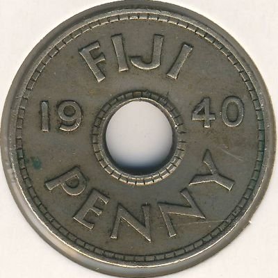 Фиджи 1 пенни 1940 год