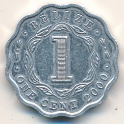 Белиз 1 цент 2000 год