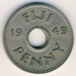 Фиджи 1 пенни 1949 год