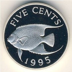 Бермудские острова 5 центов 1995 год
