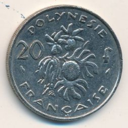 Французская Полинезия 20 франков 1975 год