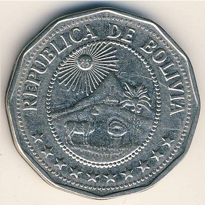Боливия 25 сентаво 1971 год