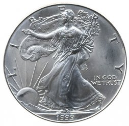 США 1 доллар 1999 год - Шагающая свобода (без отметки МД)