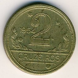 Бразилия 2 крузейро 1954 год