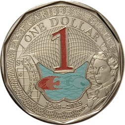 Восточные Карибы 1 доллар 2015 год - 50 лет Восточно-Карибской валюте