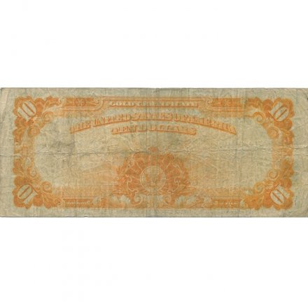США 10 долларов 1922 год - Золотой сертификат - F 