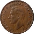 Австралия 1 пенни 1942 год - Кенгуру (&quot;I&quot; ниже бюста. Точка перед и после &quot;PENNY&quot;)