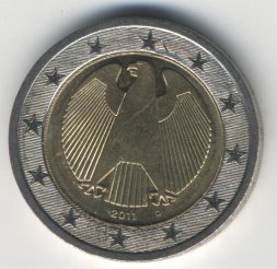 Германия 2 евро 2011 год - D