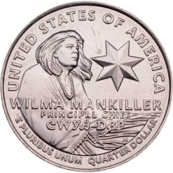 США 25 центов 2022 год - Вилма Мэнкиллер (D)